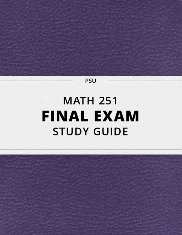  math 251 final exam guide comprehensive notes fot the exam 86