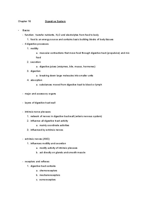 BIOB33H3 Lecture Notes - Gastric Inhibitory Polypeptide, Enteric Nervous System, Chyme thumbnail