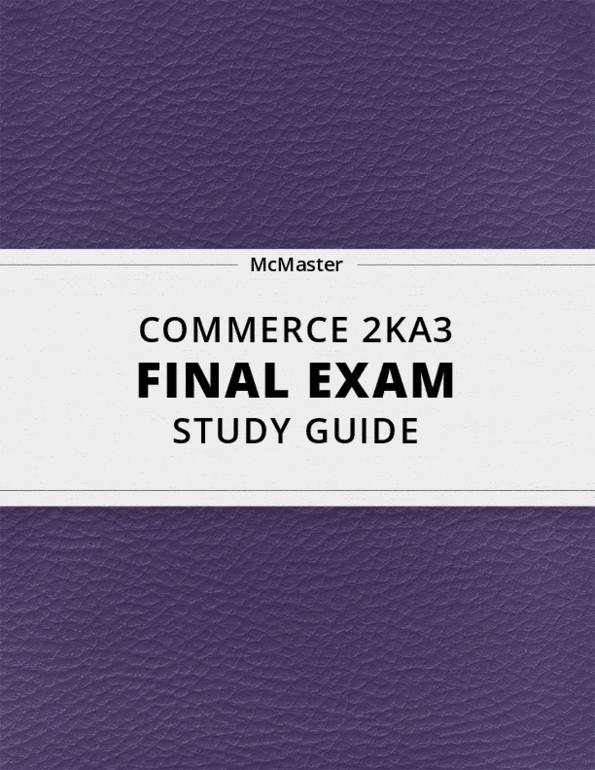  commerce 2ka3 final exam guide ultimate 53 pages long study guide