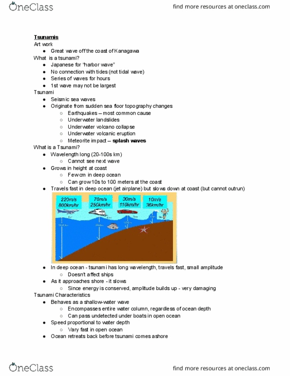 MEA 200 Lecture Notes - Lecture 13: Japan Trench, World Data Center, Subduction thumbnail