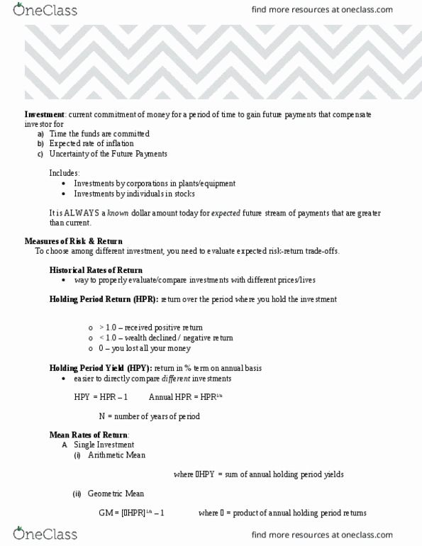 ECON 3660 Chapter Notes - Chapter 1: Liquidity Risk, Country Risk, Systematic Risk thumbnail