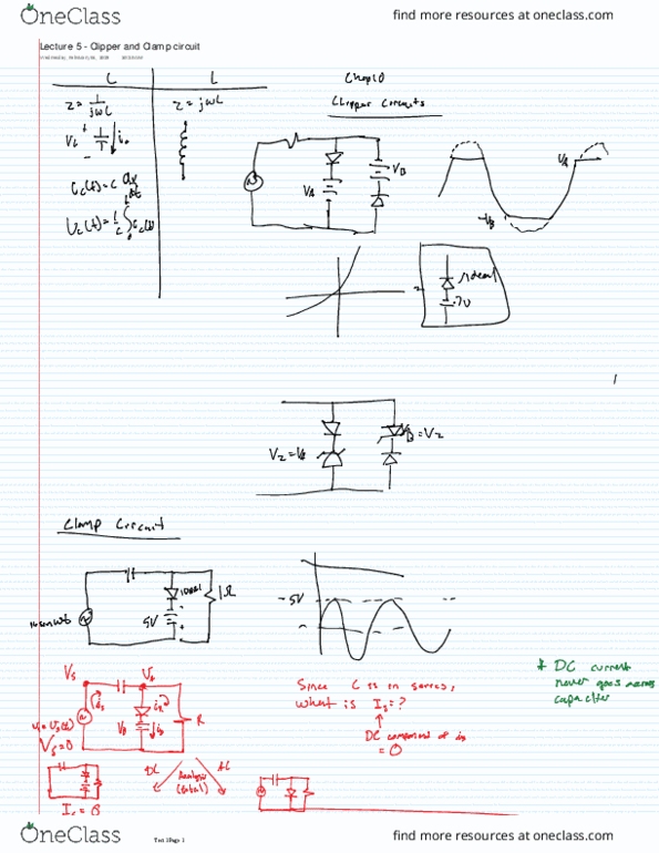 ECE 4984 Lecture 5: Lecture 5 - Clamp and Clipper Circuits thumbnail