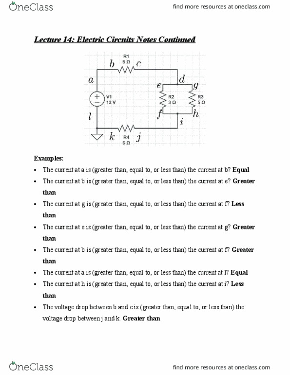 ESE 121 Lecture 15: Electric Circuits Notes Continued thumbnail
