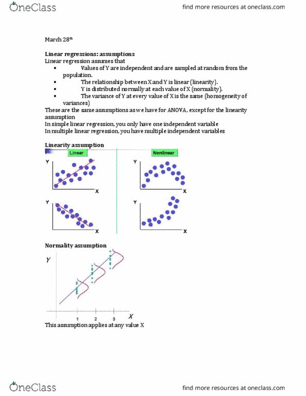PSYC 305 Lecture Notes - Lecture 19: Simple Linear Regression, Linear Regression, Regression Analysis thumbnail