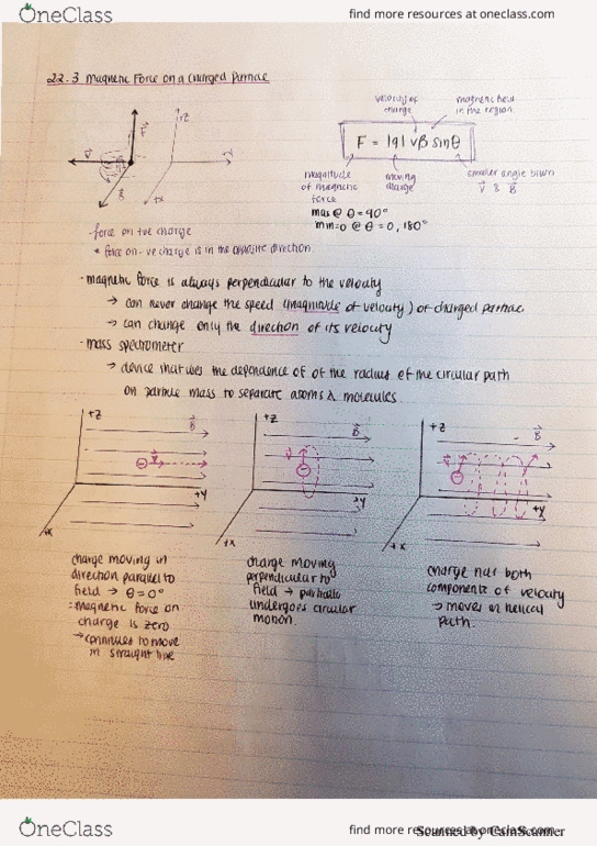 Physics 1029A/B Chapter 23: Magnetic Forces thumbnail