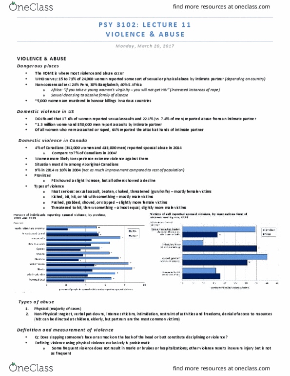 PSY 3102 Lecture 11: Violence & Abuse thumbnail