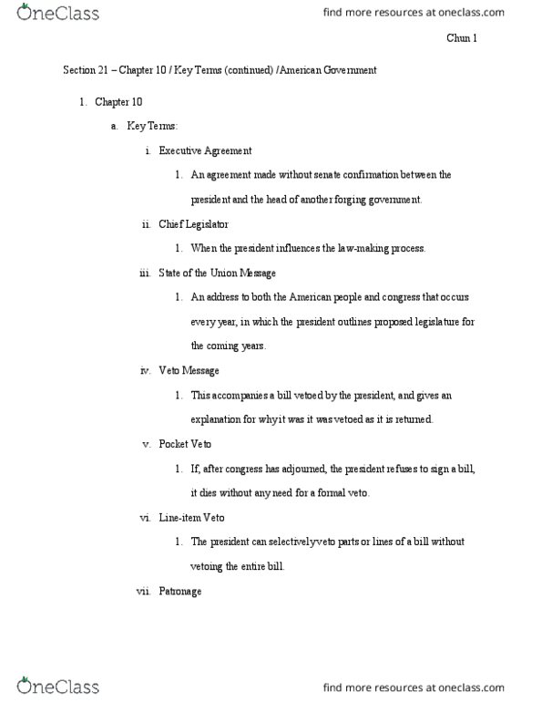 POLS 1101 Lecture Notes - Lecture 21: Federal Register thumbnail