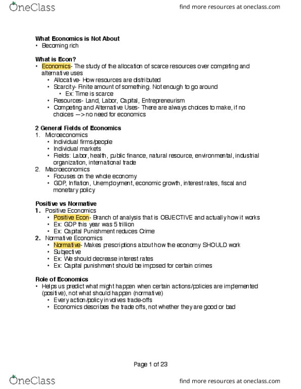 ECON 101 Lecture Notes - Lecture 1: Economic Surplus, Marginal Cost, Demand Curve thumbnail