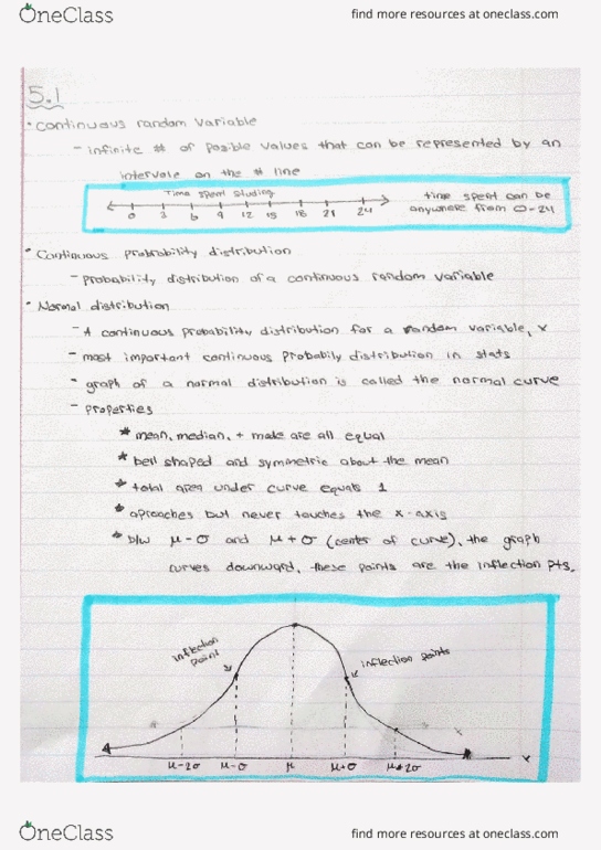 STS 232 Lecture Notes - Lecture 5: Standard Score, Normal Distribution, Standard Deviation thumbnail