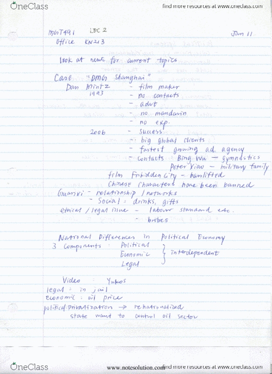 MGT491H5 Lecture Notes - Lecture 2: Economica, Redan thumbnail