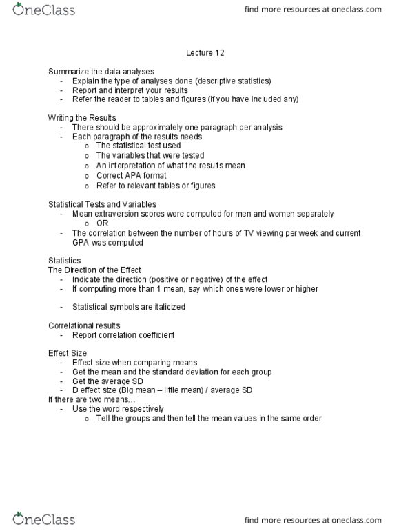 SOCECOL 10 Lecture Notes - Lecture 12: Statistical Hypothesis Testing, Descriptive Statistics, Extraversion And Introversion thumbnail