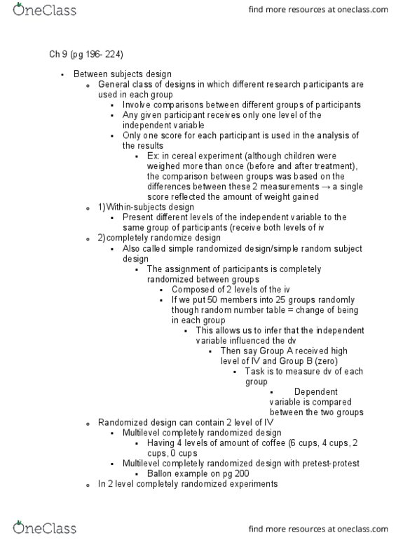 SOCECOL 10 Chapter Notes - Chapter 9: Random Number Table, Analysis Of Variance, Null Hypothesis thumbnail