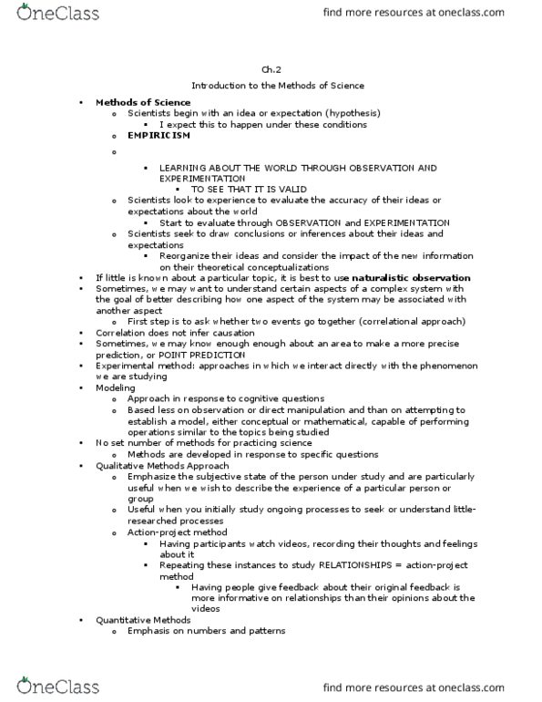 SOCECOL 10 Chapter Notes - Chapter 2: Direct Manipulation Interface, Naturalistic Observation, Propositional Calculus thumbnail