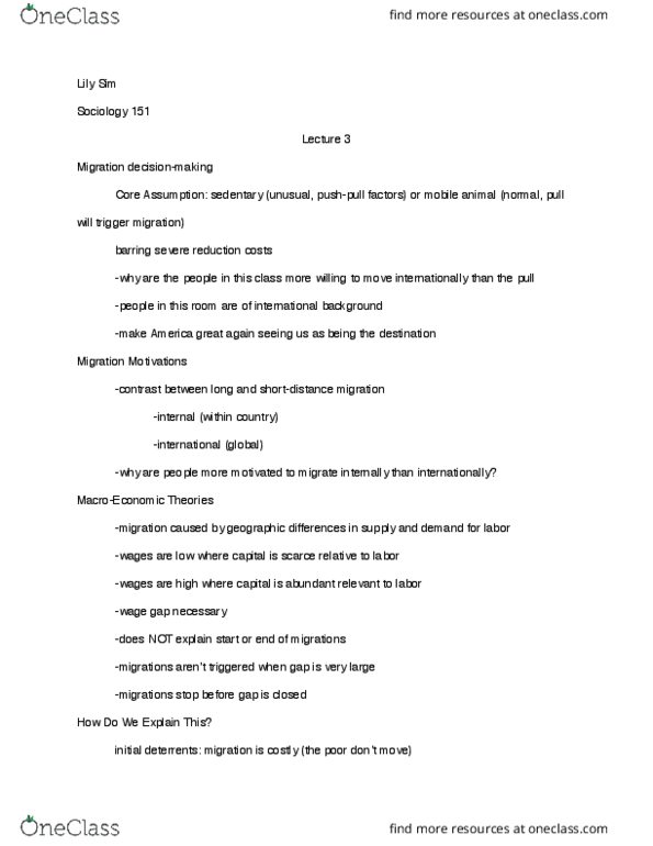 SOCIOL 151 Lecture Notes - Lecture 3: Byrsonima Crassifolia, Capital Accumulation thumbnail