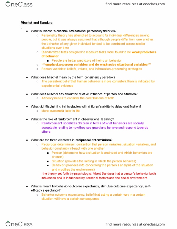 PSYC 338 Chapter Notes - Chapter 11: Systematic Desensitization, Advantageous, Self-Image thumbnail