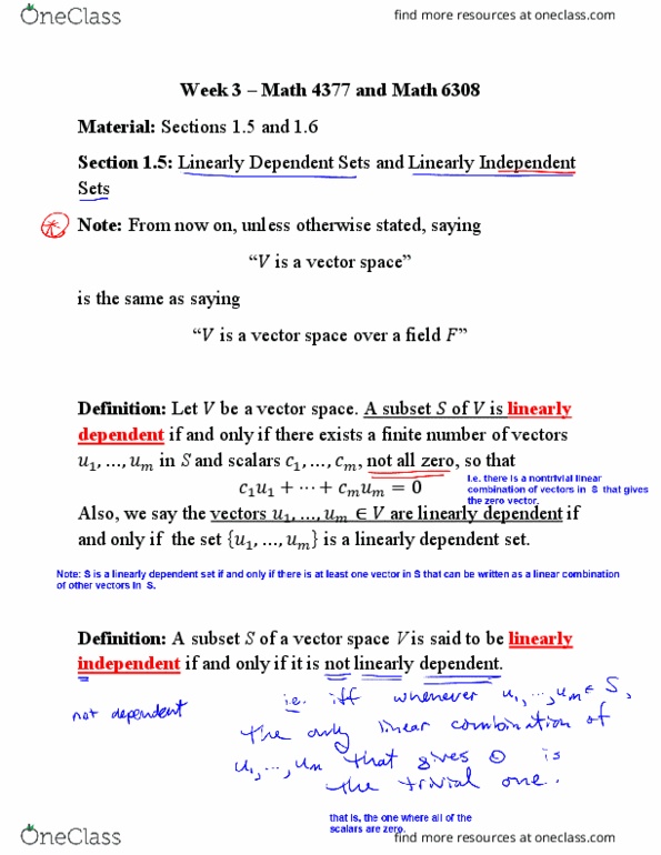 MATH 4377 Lecture Notes - Lecture 3: Triangular Matrix, The Algorithm, Linear Combination thumbnail