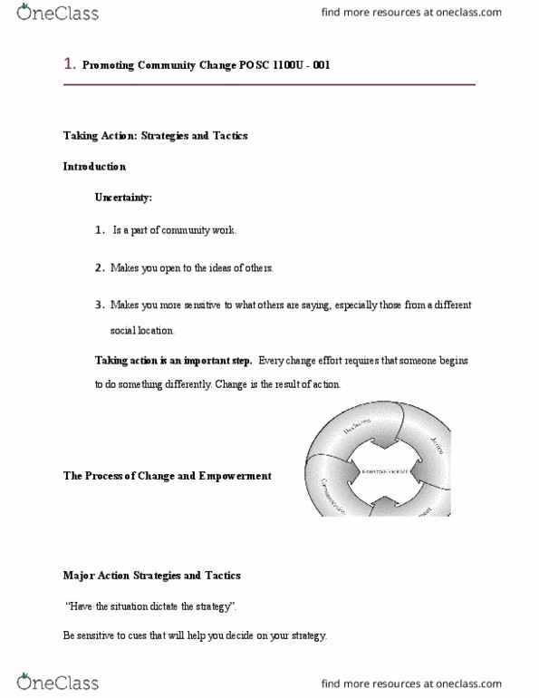 POSC 1100U Lecture Notes - Lecture 12: Preempt, Decision-Making, Guerrilla Theatre thumbnail