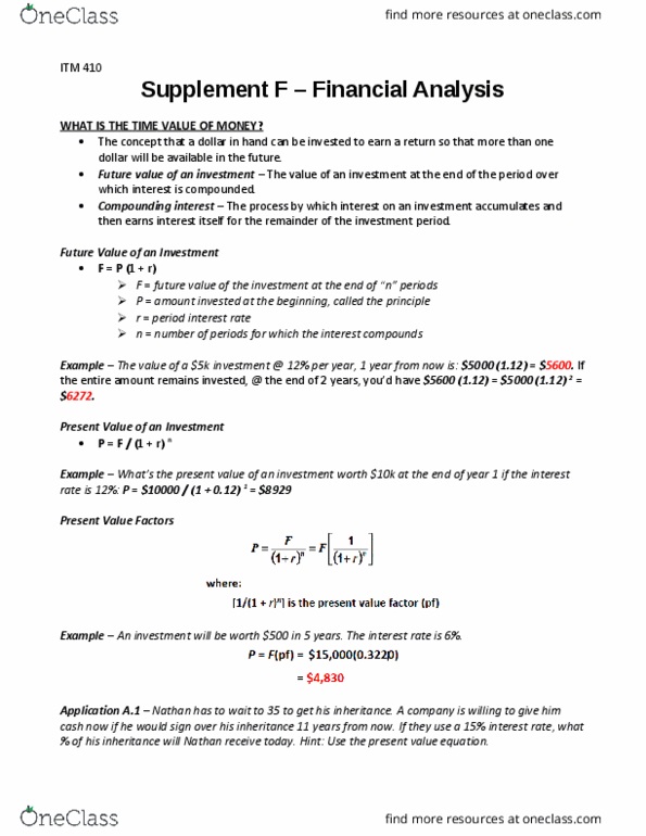 ITM 410 Chapter Notes - Chapter Supplement F: Earnings Before Interest And Taxes, Discount Window, Salad Bar thumbnail