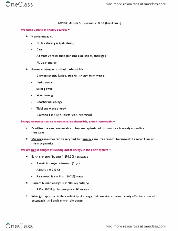 ENV100Y5 Lecture Notes - Lecture 4: Lignin, Continental Shelf, Offshore Drilling thumbnail