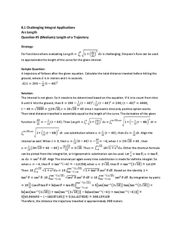 MAT136H1 Lecture Notes - Trigonometric Substitution thumbnail
