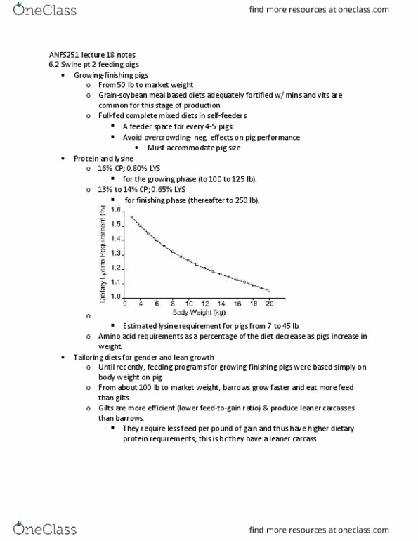 ANFS251 Lecture Notes - Lecture 18: Feed Conversion Ratio, Gilt-Edged Securities, Lysine thumbnail