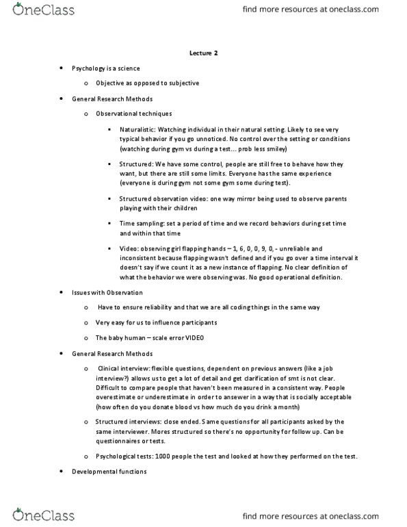 BPS 1101 Lecture Notes - Lecture 2: Rh Blood Group System, Fetal Surgery, Neural Tube Defect thumbnail