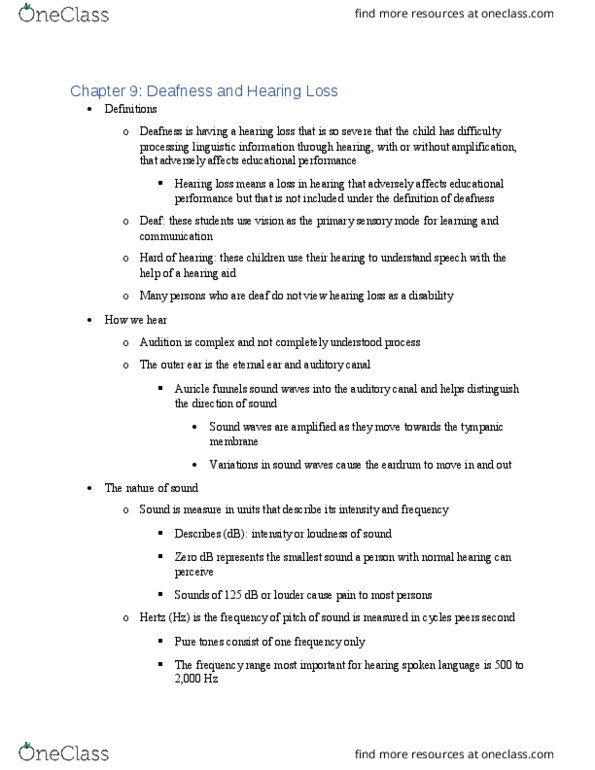 EDSP 2100 Lecture Notes - Lecture 9: Meningitis, Manually Coded English, Cytomegalovirus thumbnail