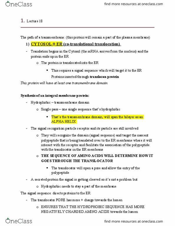 BIO130H1 Lecture Notes - Lecture 18: Synthetic Membrane, Oligosaccharide, Atp Synthase thumbnail