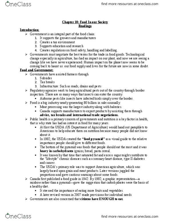 NATS 1560 Chapter Notes - Chapter 10: Revised Version, Sewage Sludge, Saturated Fat thumbnail