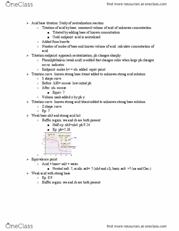 CHEM 1110 Lecture Notes - Lecture 16: Titration Curve, Ph Meter, Acid Strength thumbnail