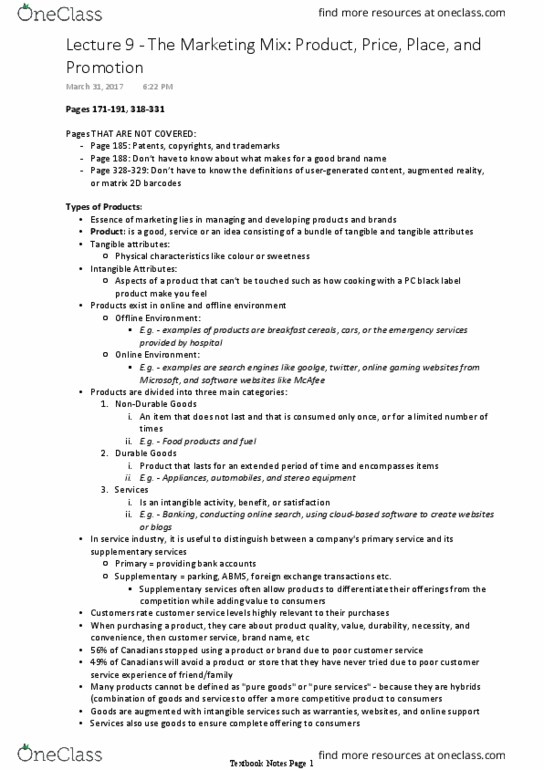 Management and Organizational Studies 1021A/B Chapter Notes - Chapter 9: Mouthwash, Private Label, Crisis Management thumbnail