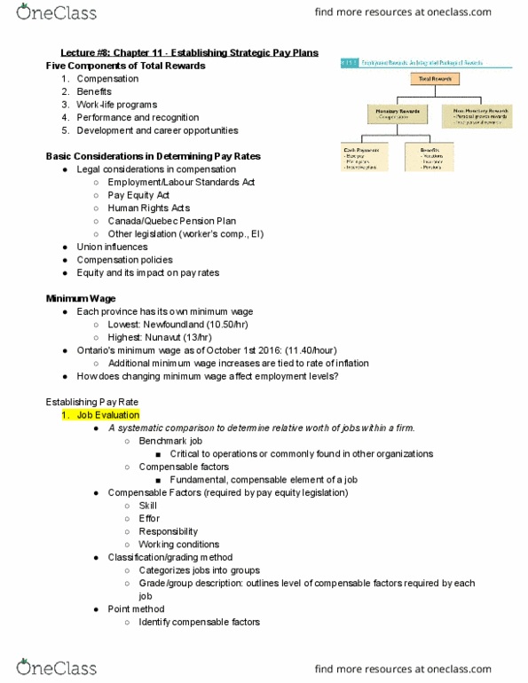 MHR 523 Lecture Notes - Lecture 8: Gender Pay Gap, Canadian Human Rights Act, Canada Labour Code thumbnail