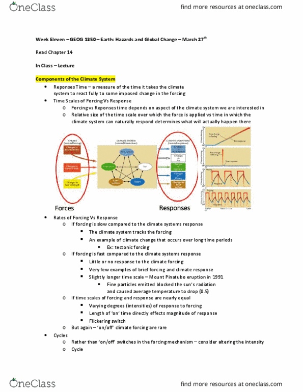 GEOG 1350 Lecture Notes - Lecture 11: Radiative Forcing, Plate Tectonics, Mount Pinatubo thumbnail