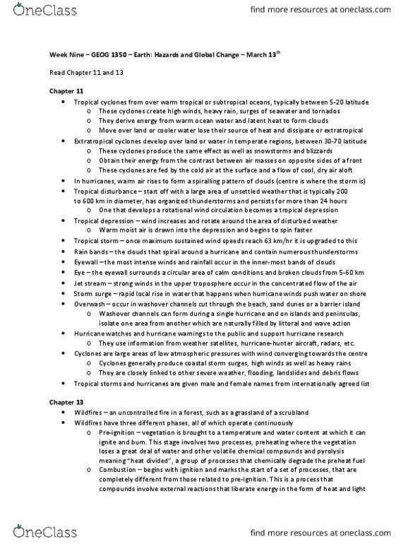 GEOG 1350 Lecture Notes - Lecture 9: Maximum Sustained Wind, Engine Knocking, Fluid Parcel thumbnail