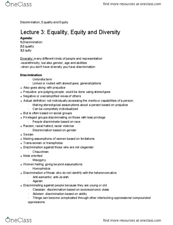 LABR 2Q92 Lecture Notes - Lecture 2: Chauvinism, Transphobia, Ableism thumbnail