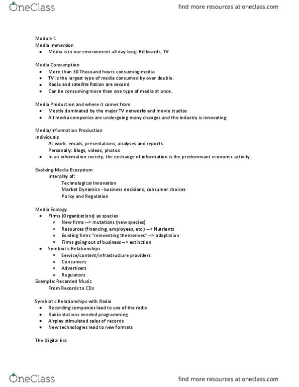 MI 101 Lecture Notes - Lecture 1: Rotary Printing Press, Movable Type, Channel Types thumbnail