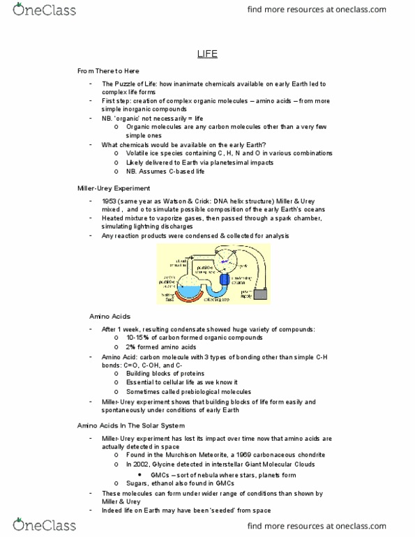 EASC 108 Lecture Notes - Lecture 19: Carbonaceous Chondrite, Murchison Meteorite, Spark Chamber thumbnail