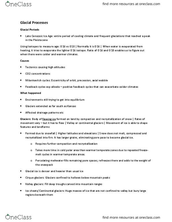 GEOG 1 Lecture Notes - Lecture 18: Glacial Motion, Ablation Zone, Ice Shelf thumbnail