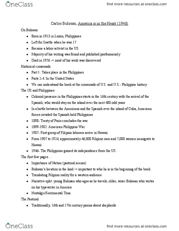 AS AM 5 Lecture Notes - Lecture 4: Pastoralism, Miscegenation, No Baggage thumbnail