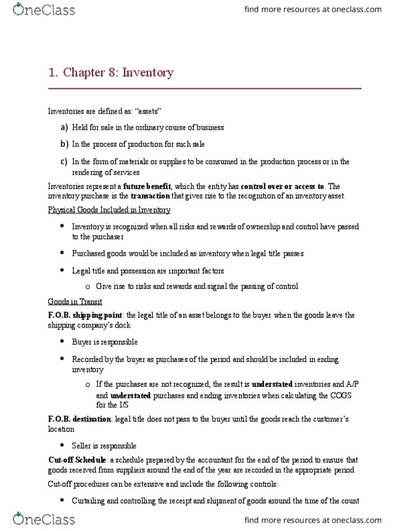 ADM 2342 Chapter Notes - Chapter 8: Executory Contract, Accounts Payable, Net Income thumbnail