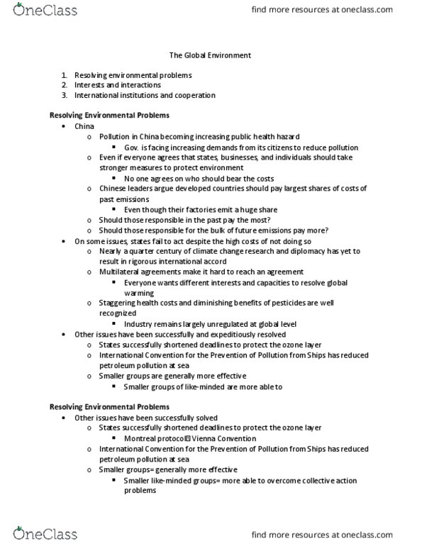 POLS 1160 Lecture 22: The Global Environment thumbnail