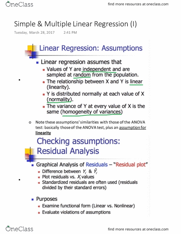 PSYC 305 Lecture Notes - Lecture 18: Coefficient Of Determination, Null Hypothesis, Linear Regression thumbnail