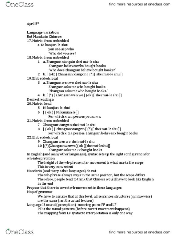 LING 371 Lecture Notes - Lecture 32: Logical Form thumbnail