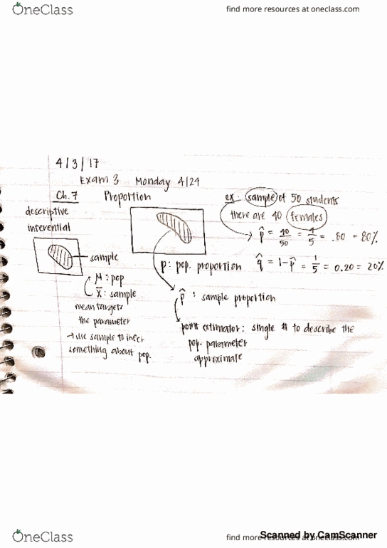 MATH 80 Lecture 30: Chapter 7 - Proportion thumbnail