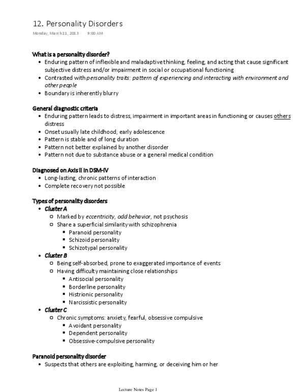 PSYC 3230 Lecture Notes - Conduct Disorder, Binge Eating, Dysphoria thumbnail