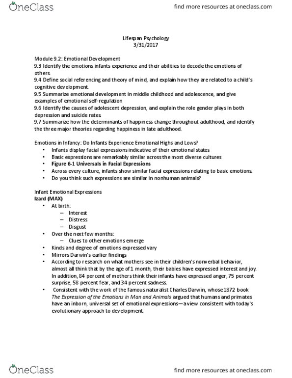 PSYCH 210 Lecture Notes - Lecture 23: Disengagement Theory, List Of Sovereign States By Suicide Rate, Genetic Predisposition thumbnail