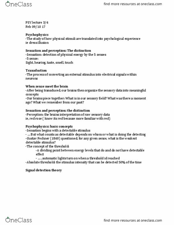 PSY 105 Lecture Notes - Lecture 4: Set Theory, Poggendorff Illusion, Ames Room thumbnail