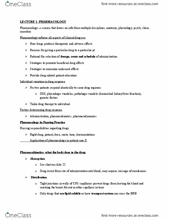 PHA 3112 Lecture Notes - Lecture 1: Inverse Agonist, Neuropharmacology, Fluvoxamine thumbnail