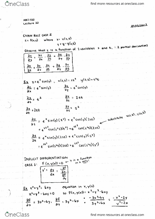 MAT 1322 Lecture Notes - Lecture 20: Directional Derivative, Talking Lifestyle 1278 thumbnail