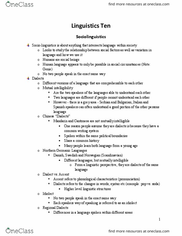 LIN101H5 Lecture 10: Sociolinguistics thumbnail